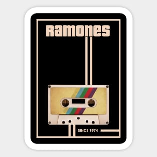 Ramones Music Retro Cassette Tape Sticker